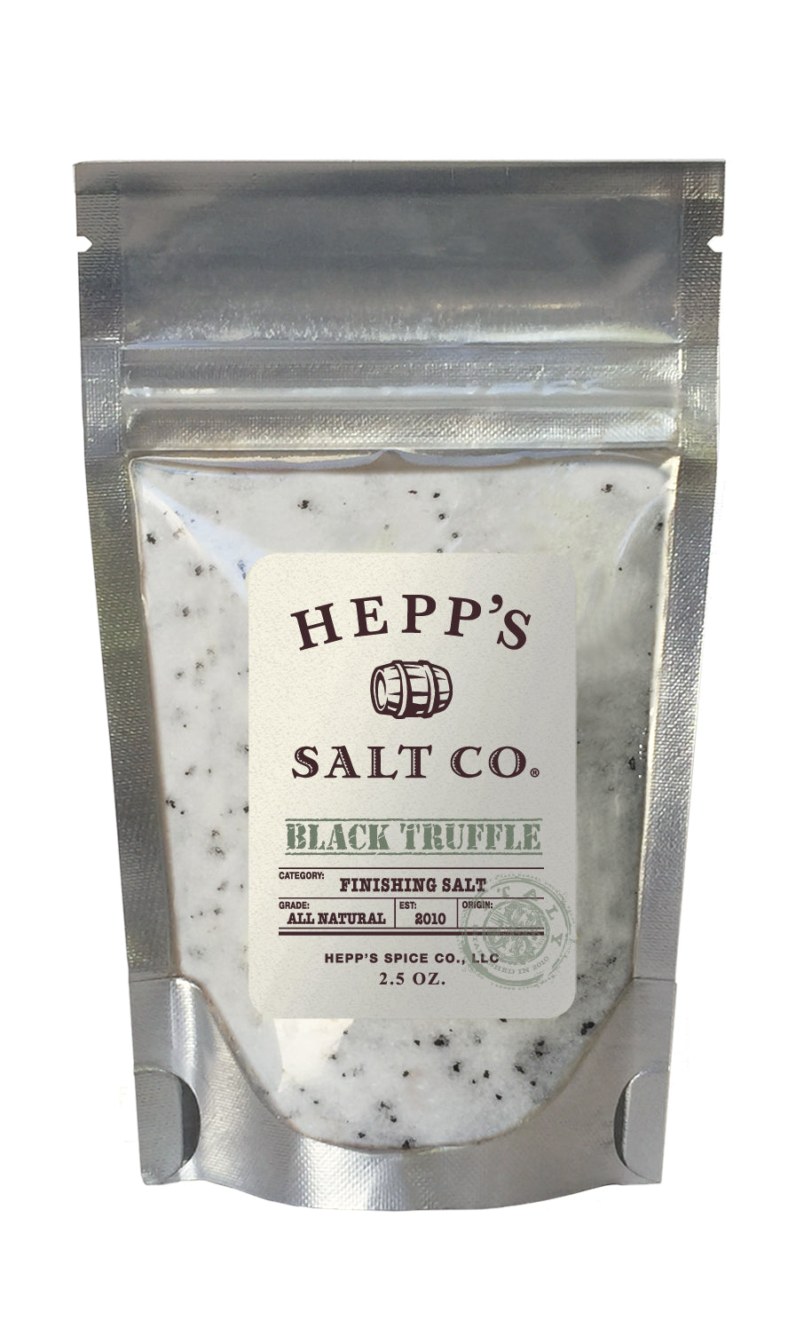Black Truffle Sea Salt 2.5 Pouch - HEPPS SALT CO. 
