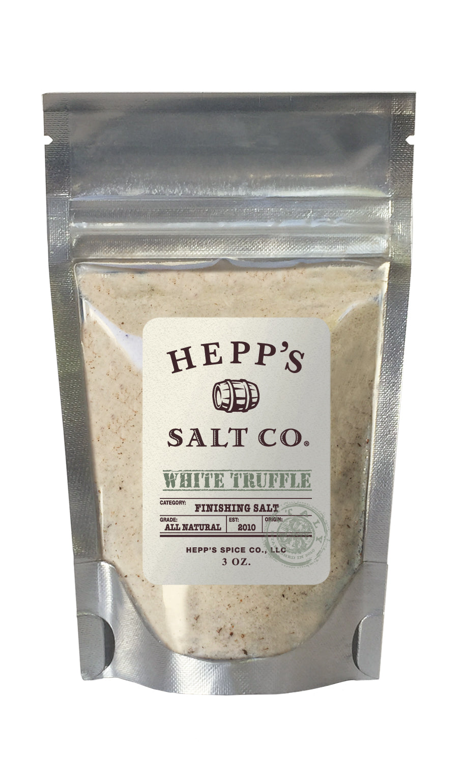 White Truffle Sea Salt 3 oz Pouch - HEPPS SALT CO. 